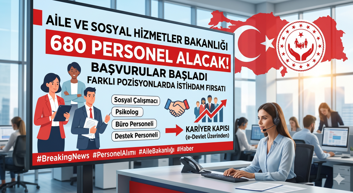 Aile Ve Sosyal Hizmetler Bakanlığı 680 Personel Alacak